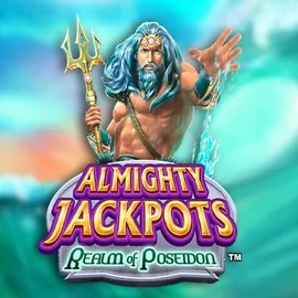 Almighty Jackpots – Realm of Poseidon game by Novomatic – logo hosted on Honeybetz Casino