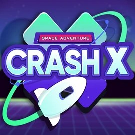 Crash X slot logo by Turbo Games at Honeybetz Casino