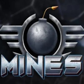 Mines slot logo by Turbo Games at Honeybetz Casino